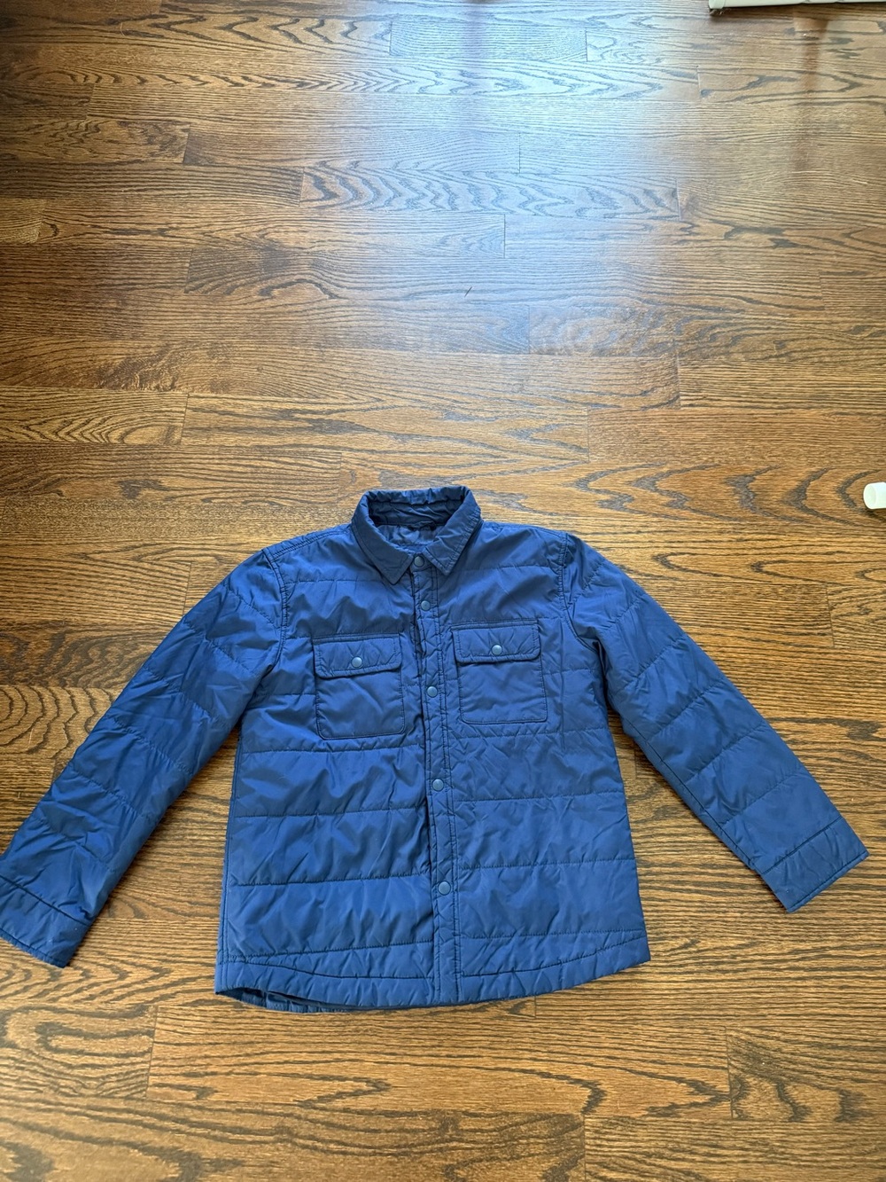 Crewcuts Navy Quilted Button-Up Jacket